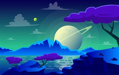 Vector Abstract Landscape Illustration 208955 Vector Art at Vecteezy