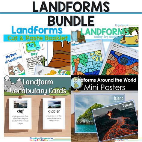 Landforms Who Am I Finish The Pictures Drawing Activity Made By