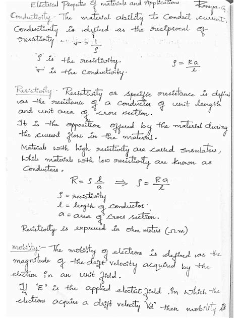 module 4. Electrical properties of materials and applications | PDF