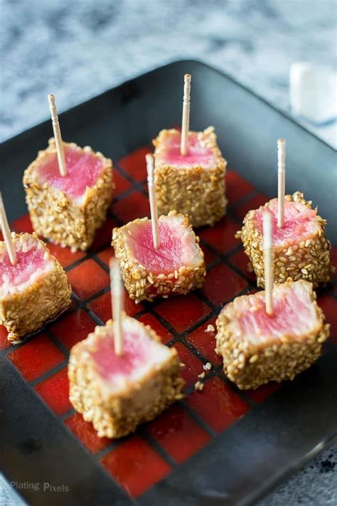 Sesame Seared Ahi Tuna Bites Are A Fresh And Healthy Party Appetizer