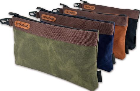 WELKINLAND Heavy Duty Canvas Tool Pouch 4PCS Tool Pouches 12 Tool