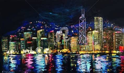 Powerful Hong Kong Original Knife Painting Alena Shymchonak