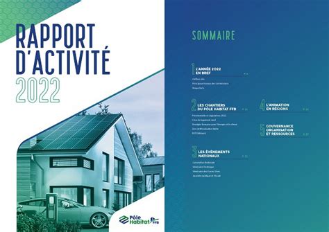 Publication du Rapport dActivité 2022 du Pôle Habitat FFB