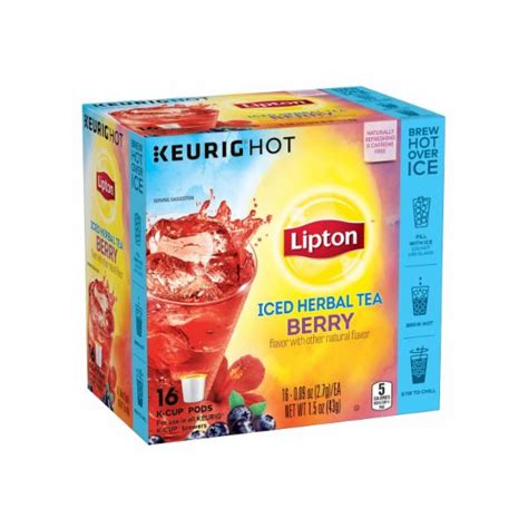 Lipton Iced Herbal Tea Berry Flavor With Other Natural Flavor K Cup