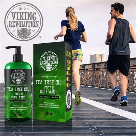 Viking Revolution Antifungal Tea Tree Body Wash Soap For Men Helps