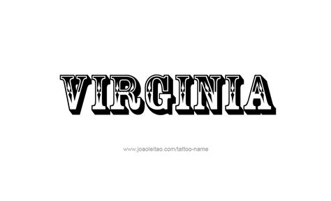 Virginia Name Tattoo Designs