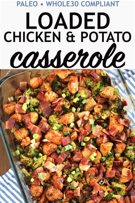 Loaded Chicken And Potato Casserole Paleo Whole30 Just Jessie B