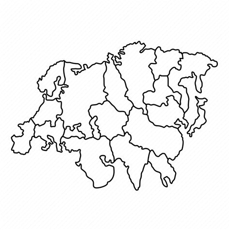 Northern Eurasia Blank Political Map - United States Map