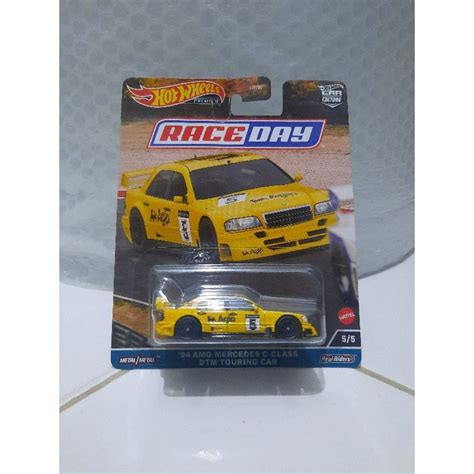 Jual Hot Wheels Premium Amg Mercedes Benz C Class Dtm Touring Car Kuning Race Day Shopee Indonesia