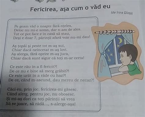 Care Sunt Rimele Din Poezia Fericirea A A Cum O V D Eu De Irina Glin