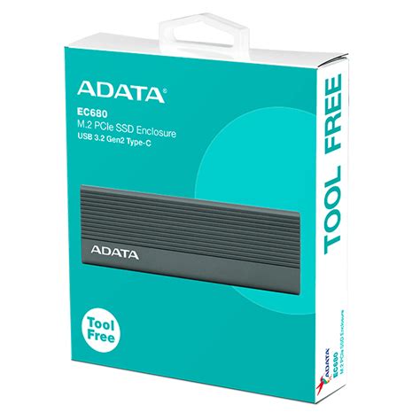 Enclosure Gabinete Externo ADATA EC680 para SSD M.2 NVMe, USB 3.2 Gen2 ...