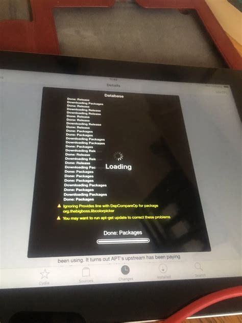 Cydia constantly stuck on loading page ipad 3. | iPhone Forums