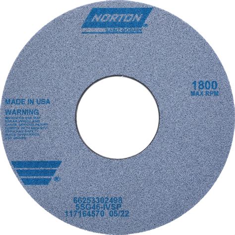 Norton Surface Grinding Wheel 14 Dia 1 12 Thick 5 Arbor 46 Grit Msc Direct