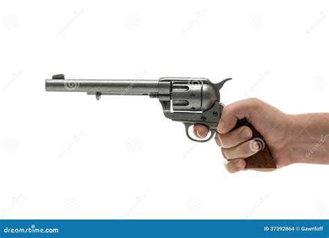 Men Hand With Revolver Pistol Stock Photo Image Of Life Beretta