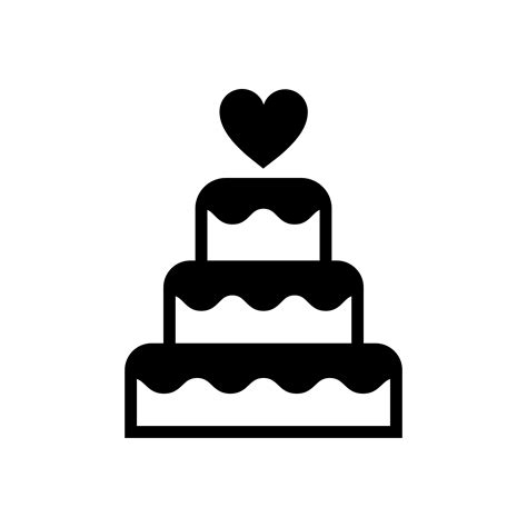 Three-tiered wedding cake graphic illustration - Download Free Vectors ...