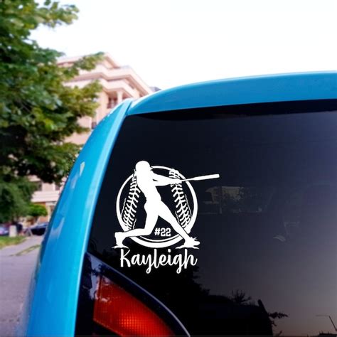 Softball Decal Etsy