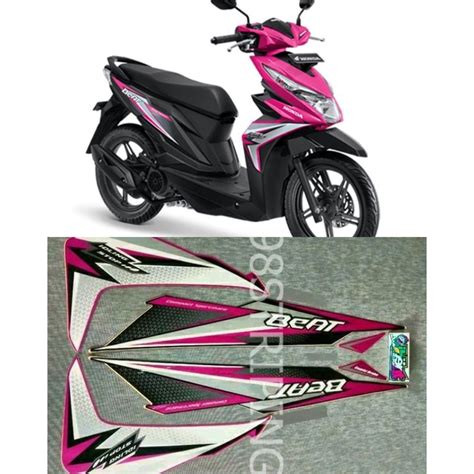 Jual STIKER STRIPING LIS STANDAR ORI NEW HONDA BEAT F1 FI IDLING STOP