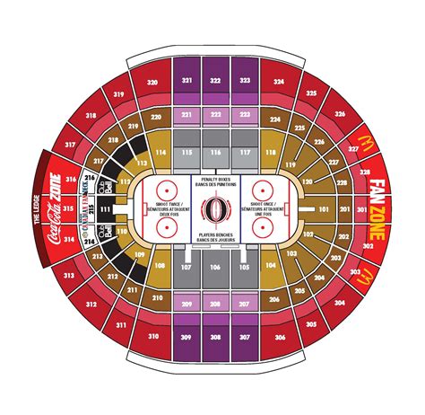 Arena Map - Canadian Tire Centre