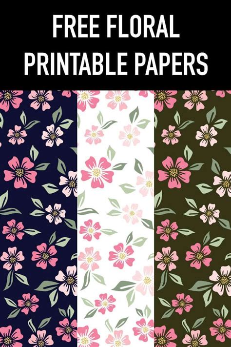 Free Floral Printable Papers Tortagialla Printable Paper Patterns