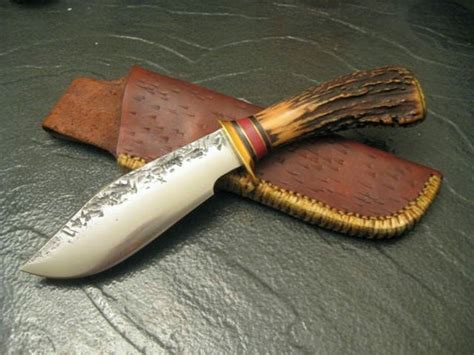 Custom Hand Forged Campbowie Fixed Blade Knife Redbone