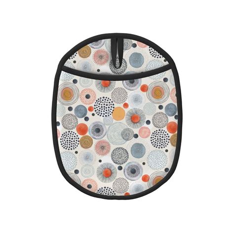 Colorful Circles Print Pot Holders For Kitchen Heat Resistant Oven Mitts Hot Pads With Pocket