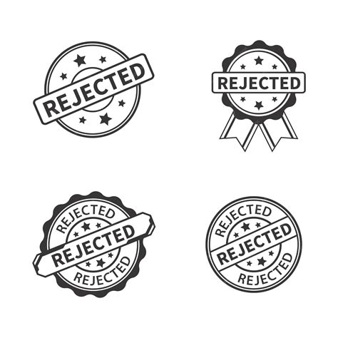 Premium Vector Set Of Sticker Rejected Vector Silhouette