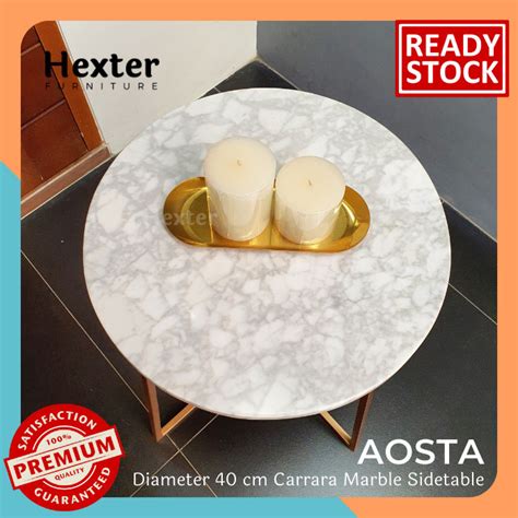 Jual Aosta Meja Sudut Marmer Rara Bulat Cm Round Side Table Marble