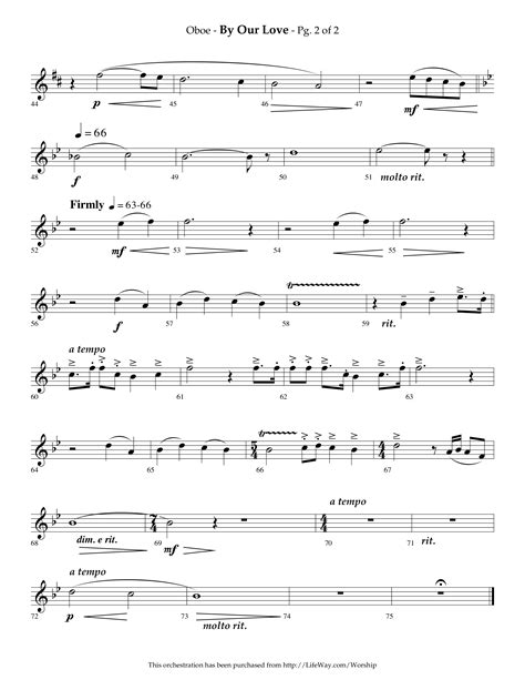 By Our Love Choral Anthem Satb Oboe Sheet Music Pdf Lifeway Choral