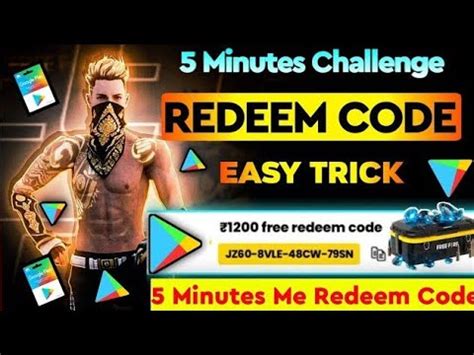 5 Minutes Challt Redeem Code Easy Trick 5 Minutes Me Redeem Code