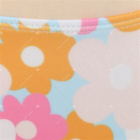 Women Two Piece Swimwear Floral Prints Bow Tie Front Bikini Bathing Suit Bikini Set For Sale