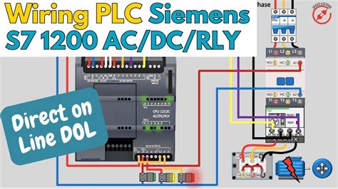 Wiring Plc Siemens S7 1200 Acdcrly Rangkaian Direct On Line Dol