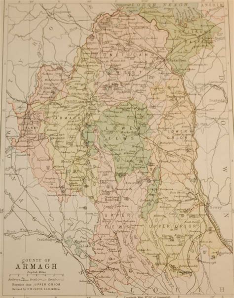 Armagh Antique Map Including Baronies