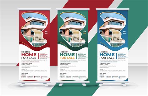 Real Estate Agency Roll Up Banner Design Graphic By Sacreative