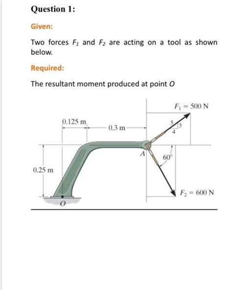 Solved Question 1 Given Two Forces Fi And F2 Are Acting On Chegg