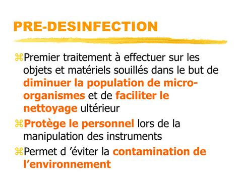 Ppt Pre Desinfection D Contamination Nettoyage Desinfection Ou