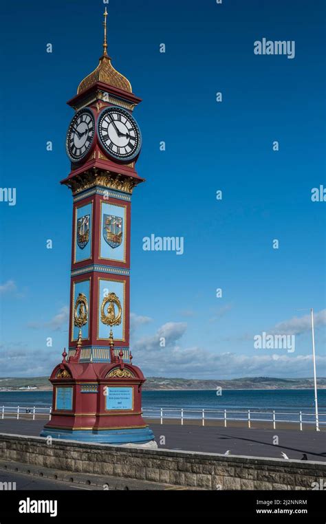 Weymouths Colourful Clock Tower On Weymouths Esplanade Promenade