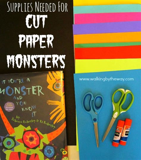 Cut Paper Monsters Art Project For Kids Walking By The Way