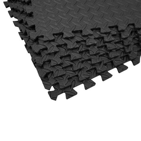 Centr Gym Flooring Exercise Mats 96 Sq Ft Black EFM24 - Best Buy