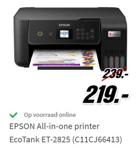 Epson All In One Printer EcoTank ET 2825 Promotie Bij MediaMarkt