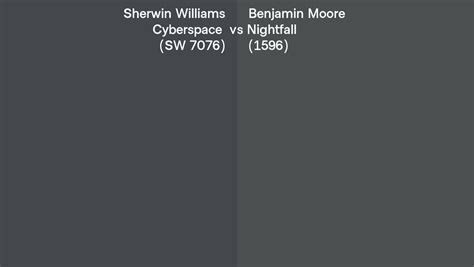 Sherwin Williams Cyberspace Sw Vs Benjamin Moore Nightfall