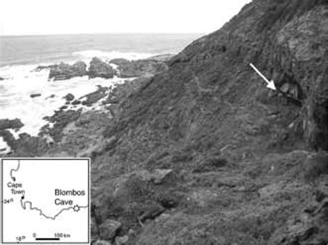 a Location of Blombos Cave and view of cave entrance. | Download Scientific Diagram