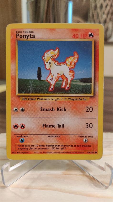 Pok Mon Karty Ponyta Base Set Aukro