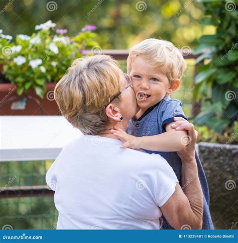 Grandmother Hugs And Lovely Kisses Stock Image Image Of Kiss Infant