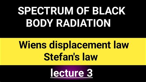 Spectrum Of Black Body Radiation Bsc Physics Bindas Physics Youtube