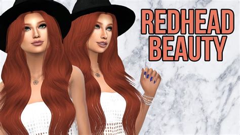 The Sims 4 Create A Sim Redhead Beauty Youtube