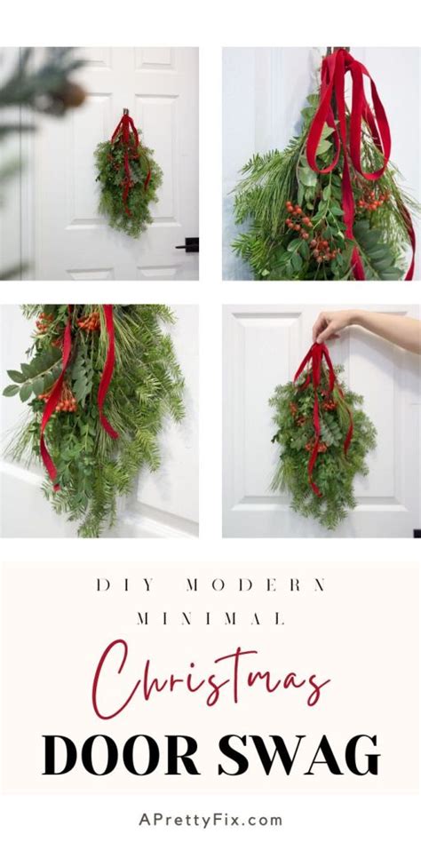 Simple, Elegant 5-Minute Holiday Swag DIY - A Pretty Fix