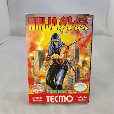 Ninja Gaiden Ntsc Nintendo Nes En Reproduction Box Etsy