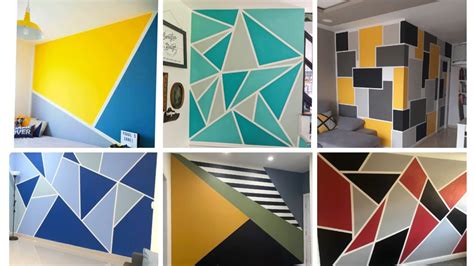 Geometric Wall Paint Home Interior Geometric Accent Wall Paint