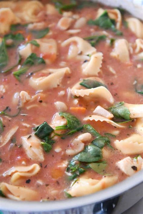 Creamy Tuscan Tortellini Soup Quick And Easy Mels Kitchen Cafe