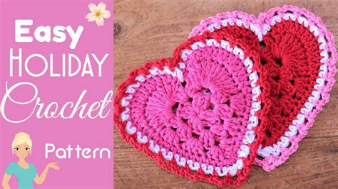 Granny Square Heart Easy Crochet Coaster Pattern The Secret Yarnery